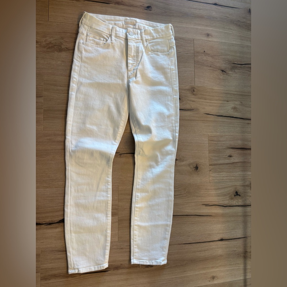 Women's White Mother Jeans
